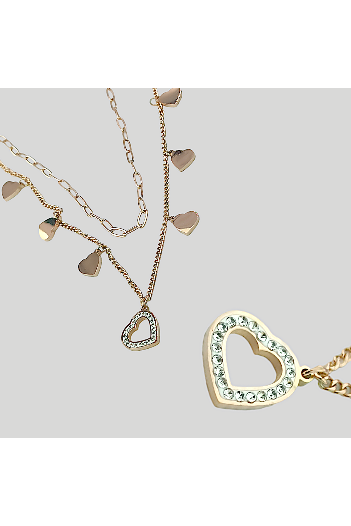 Ithal Vip Çelik Staınless Steel 316 L Çelik Rose Renk  Kolye 45 Cm + 5 Cm Uzatma Payı