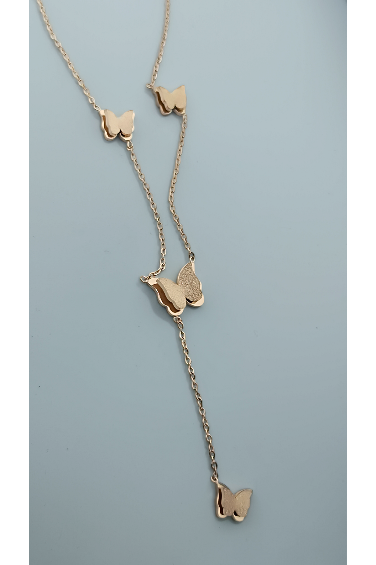 Ithal Vip Çelik Staınless Steel 316 L Çelik Rose Renk Kolye