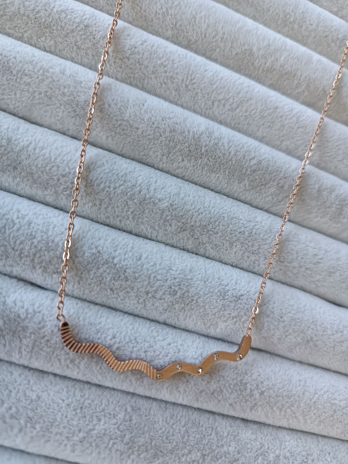 ÇELİK KOLYE ROSE RENK