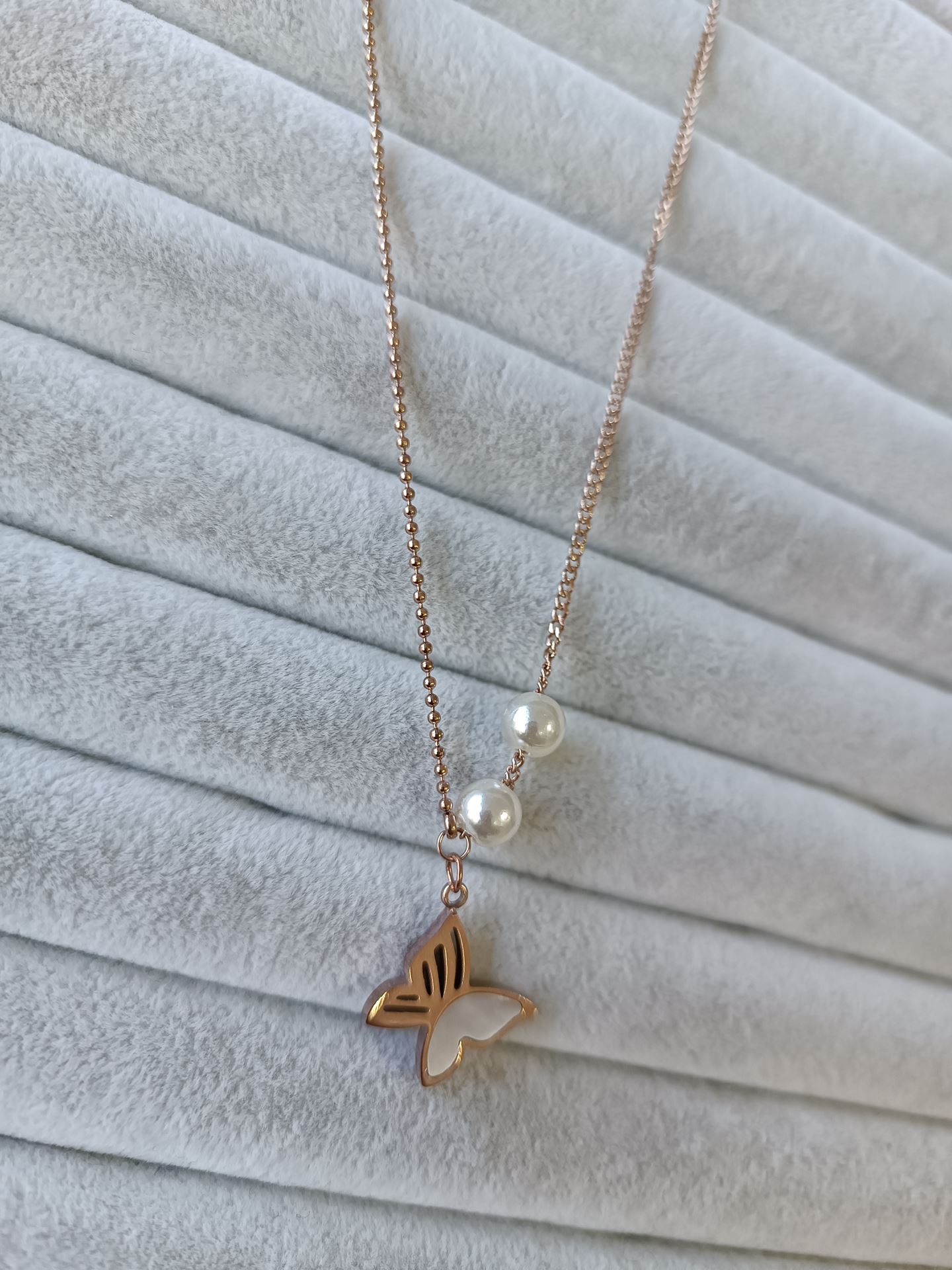 ÇELİK KOLYE ROSE RENK