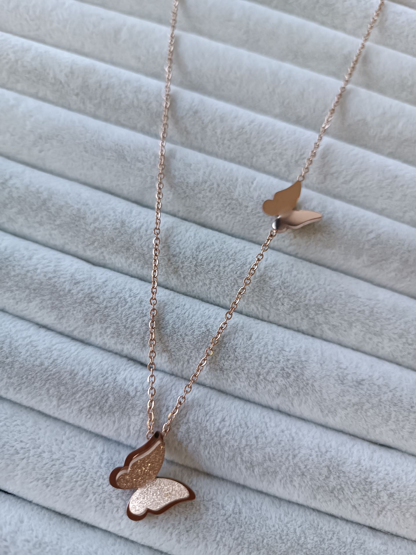 ÇELİK KOLYE ROSE RENK