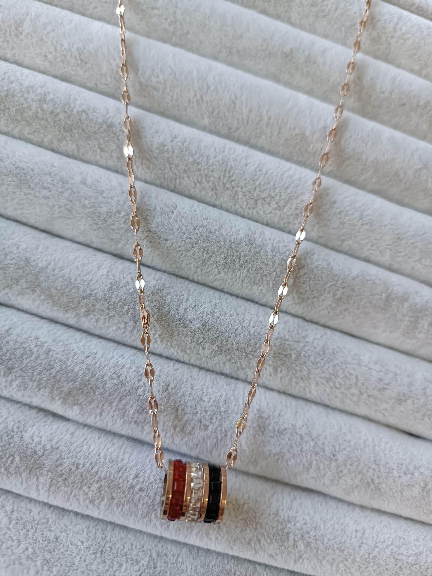 ÇELİK KOLYE ROSE RENK