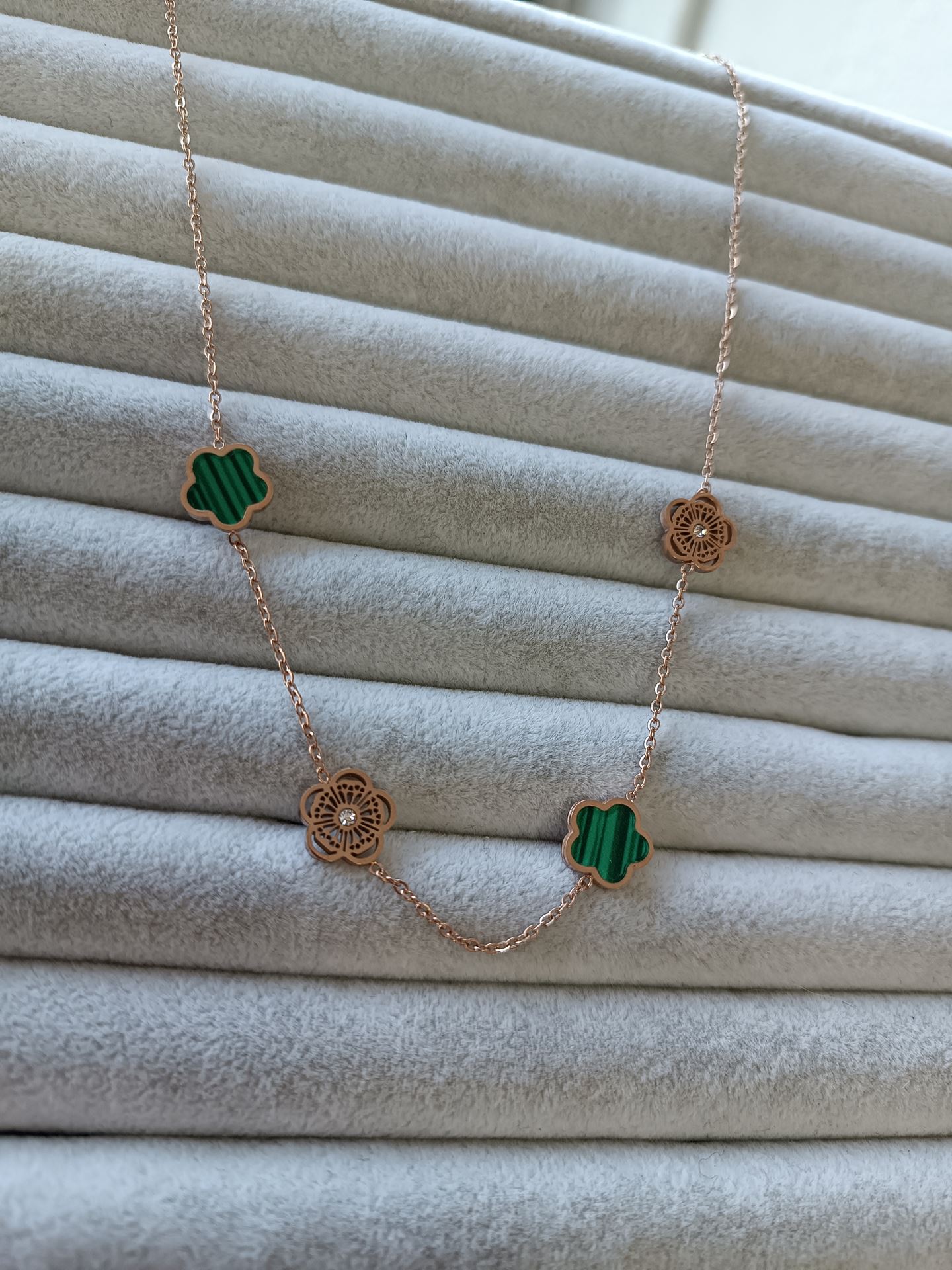 ÇELİK KOLYE ROSE RENK