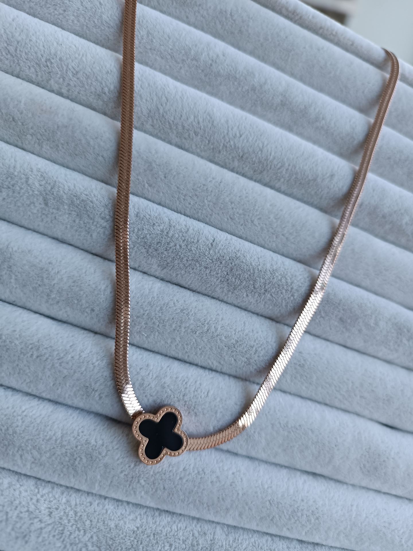 ÇELİK KOLYE ROSE RENK