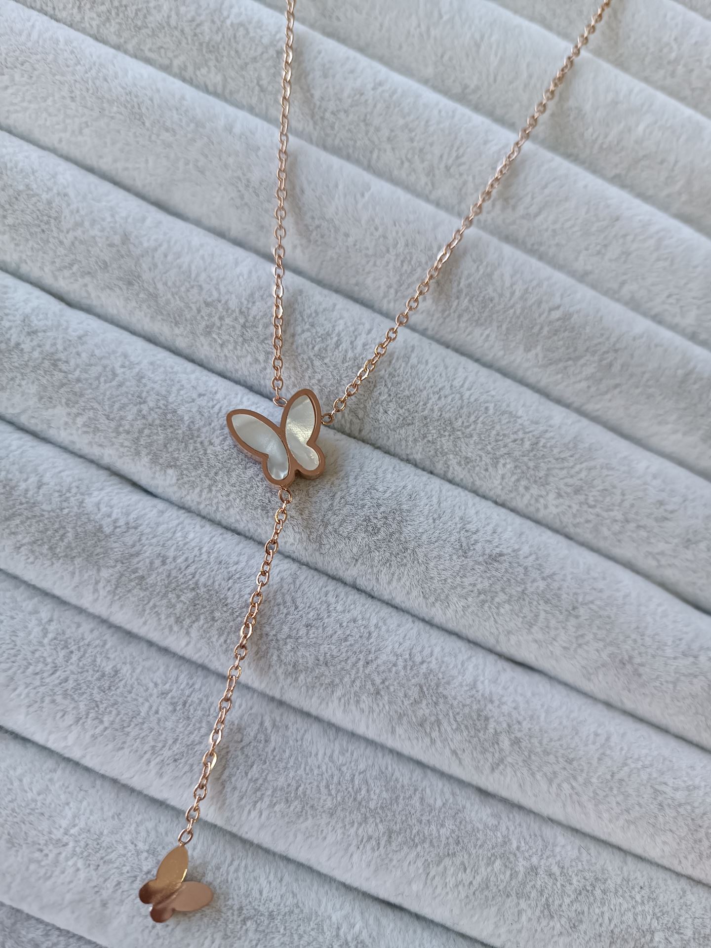 ÇELİK KOLYE ROSE RENK