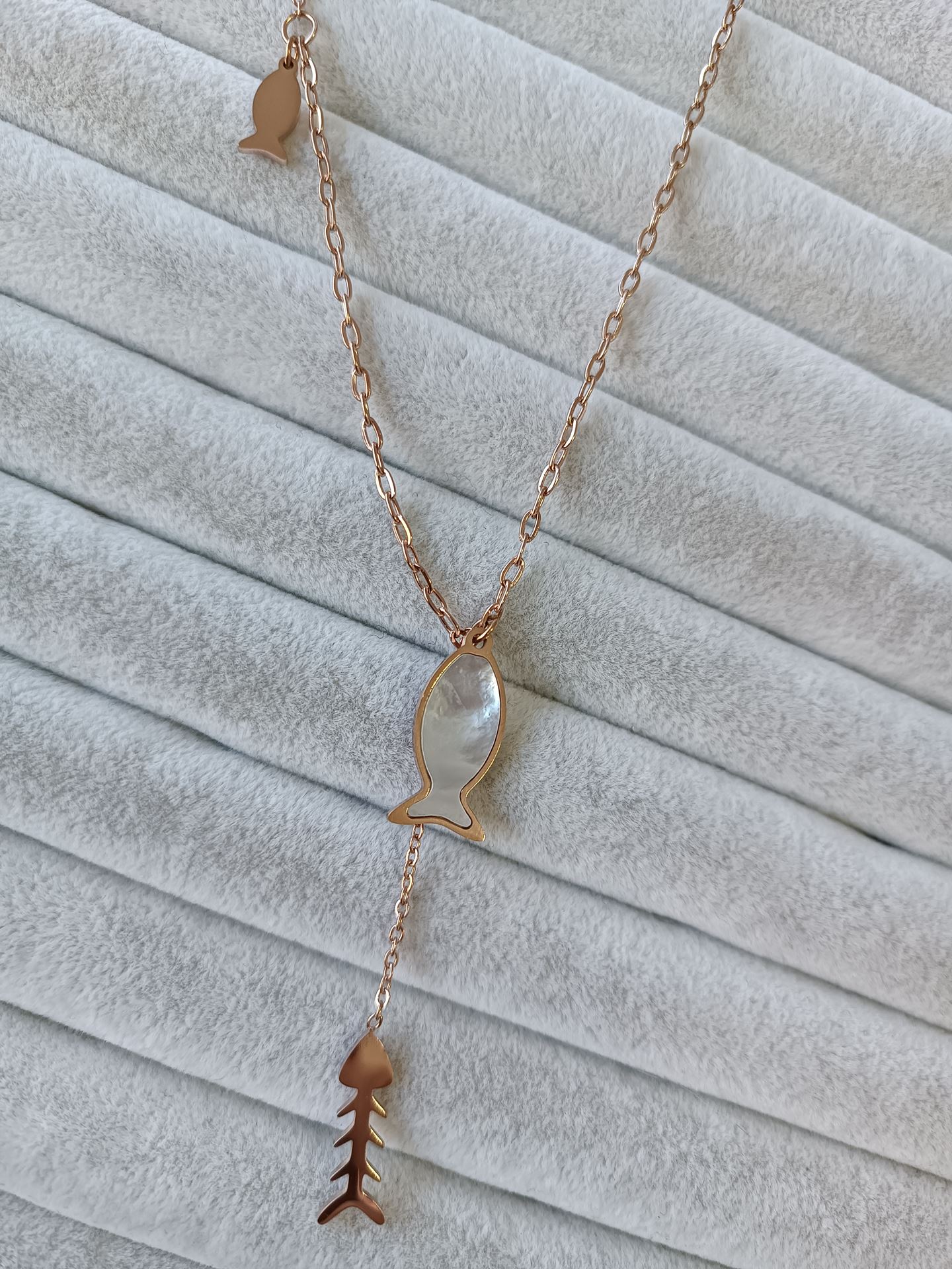 ÇELİK KOLYE ROSE RENK