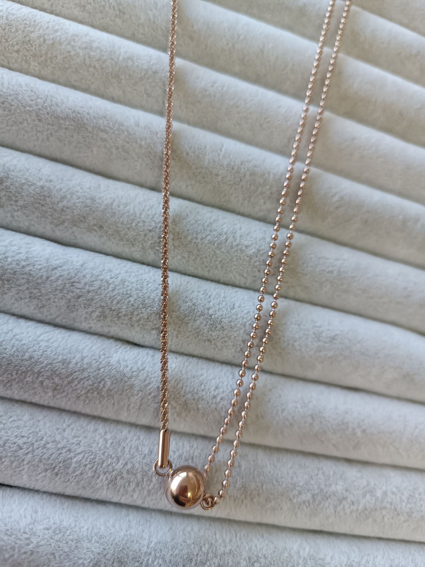 ÇELİK KOLYE ROSE RENK 