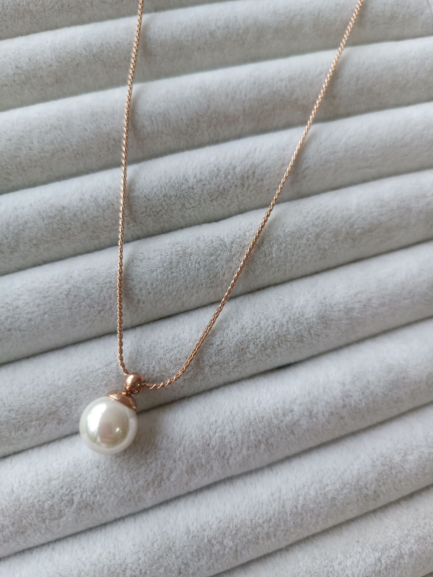 ÇELİK KOLYE ROSE RENK 