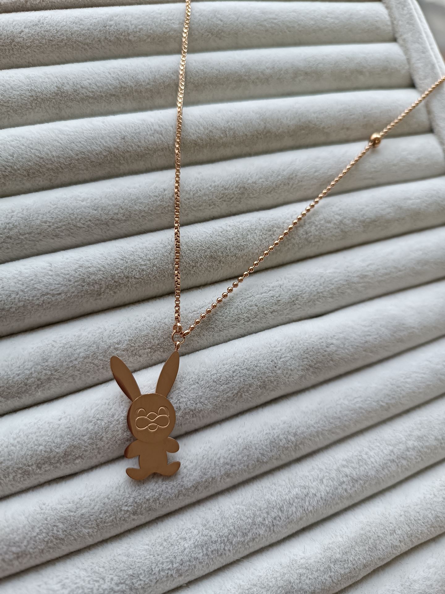 ÇELİK KOLYE ROSE RENK