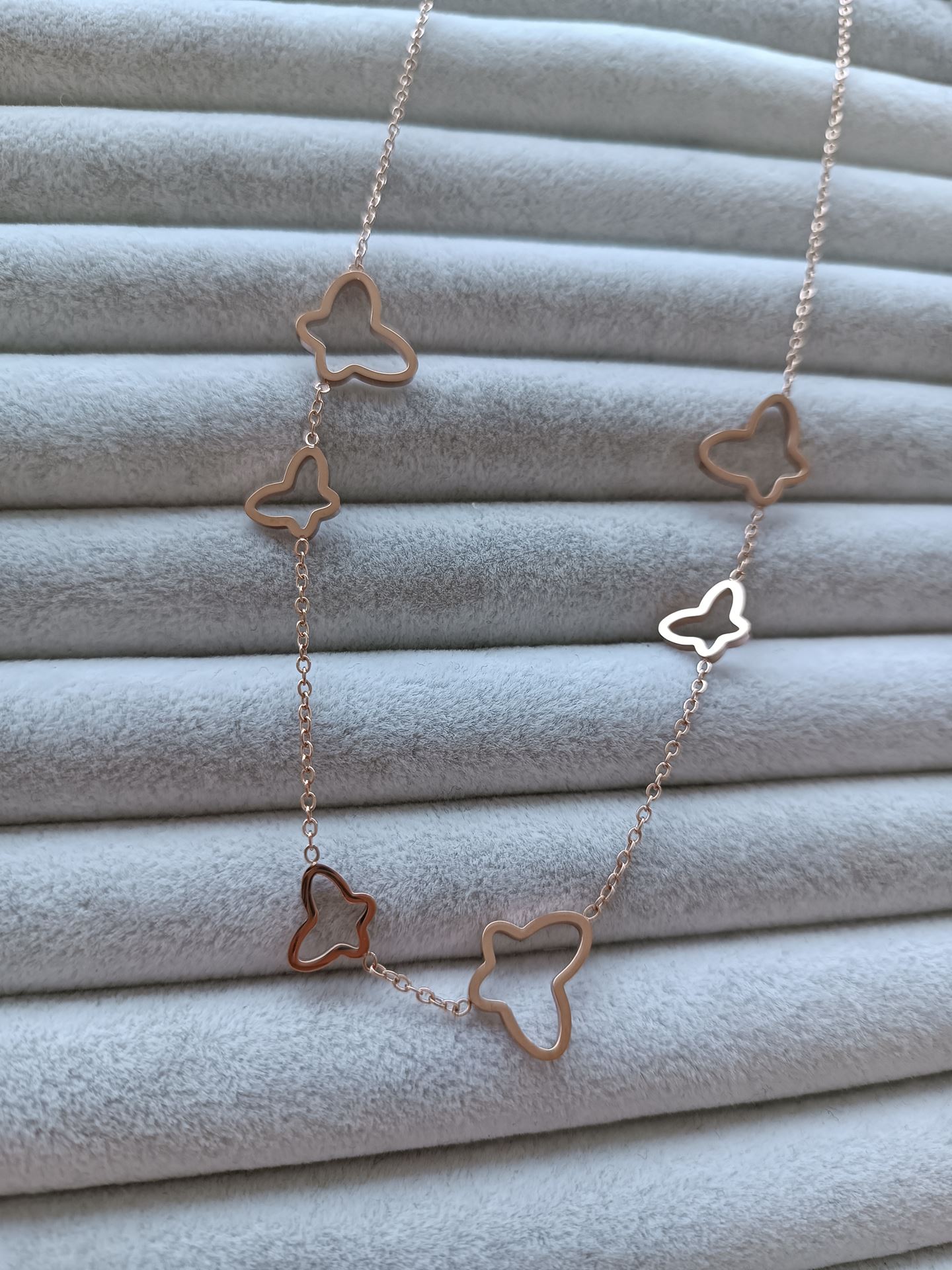 ÇELİK KOLYE ROSE RENK