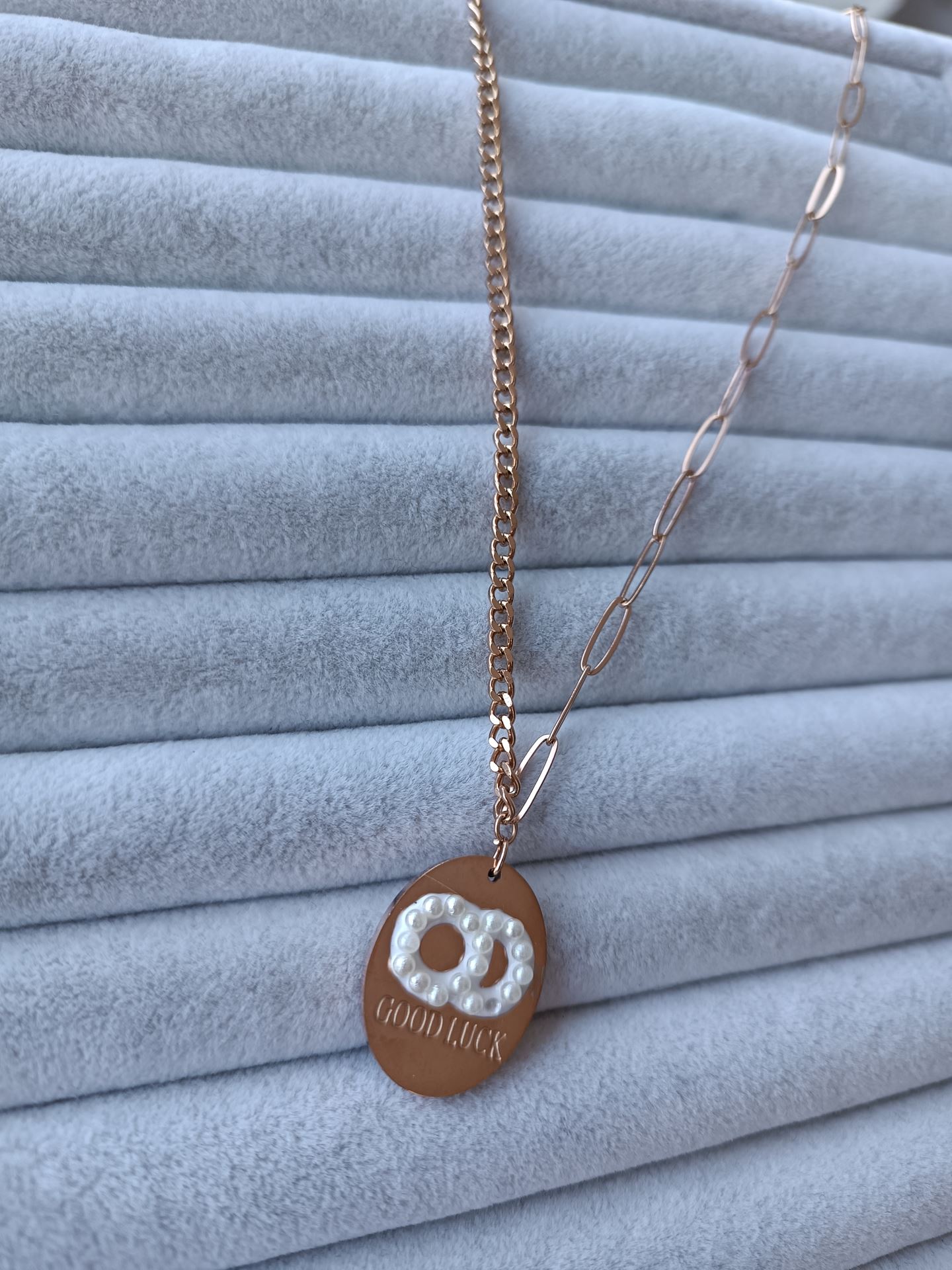 ÇELİK KOLYE ROSE RENK