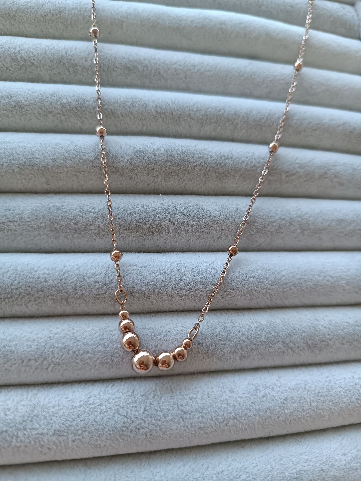 ÇELİK KOLYE ROSE RENK