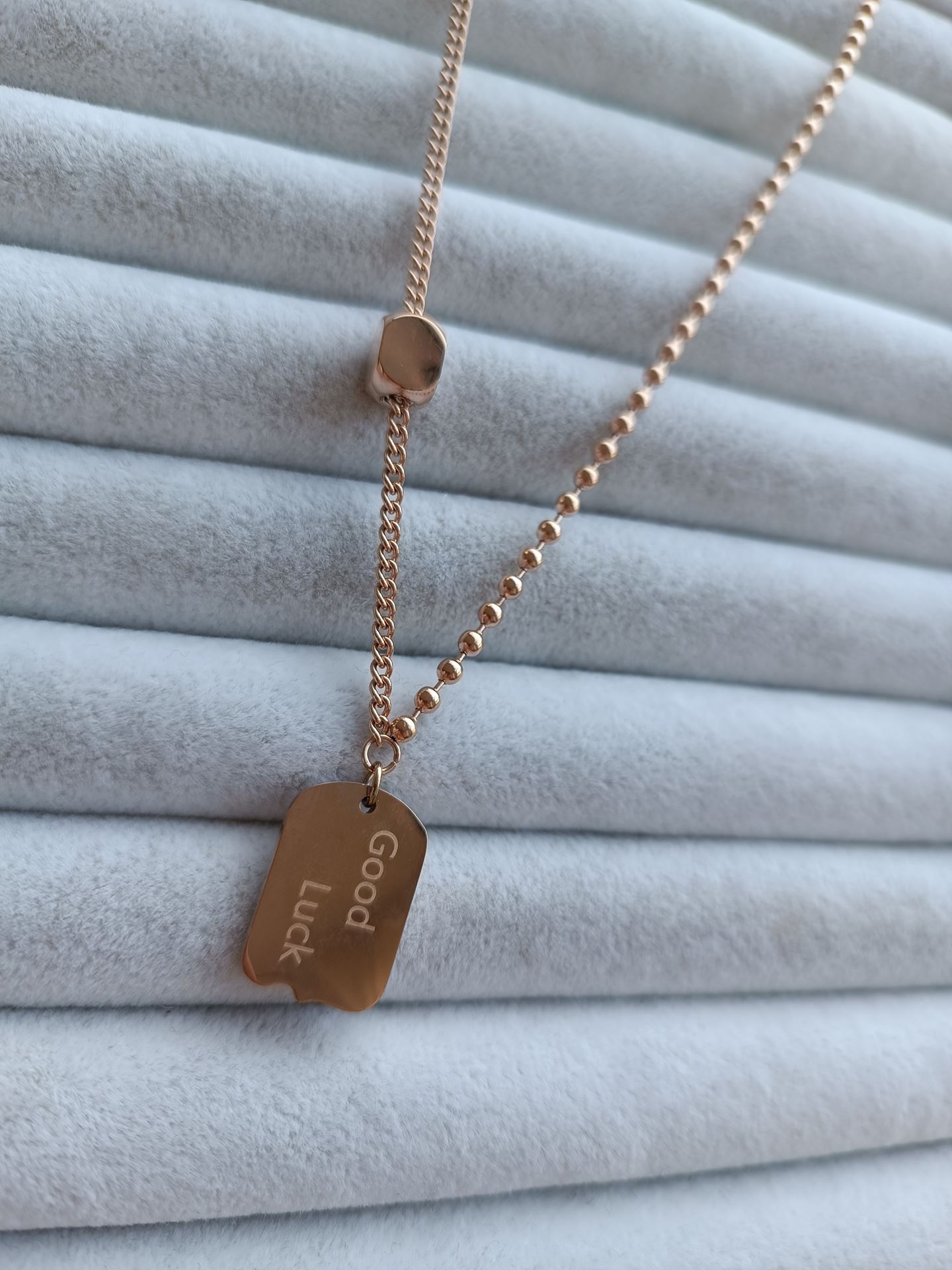 ÇELİK KOLYE ROSE RENK