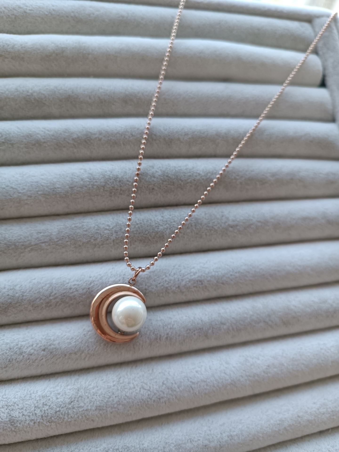 ÇELİK KOLYE ROSE RENK