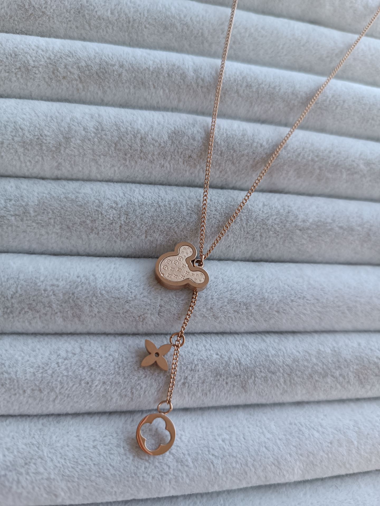 ÇELİK KOLYE ROSE RENK