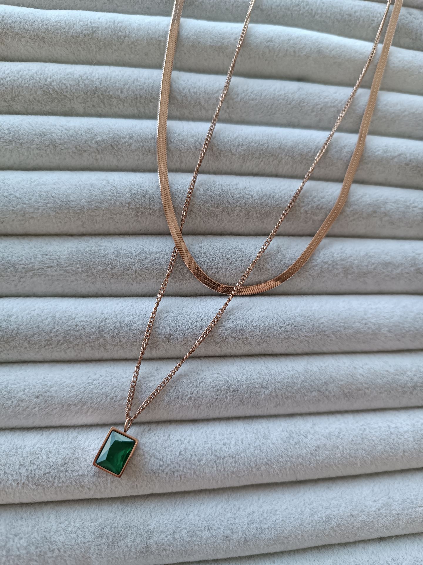 ÇELİK KOLYE ROSE RENK