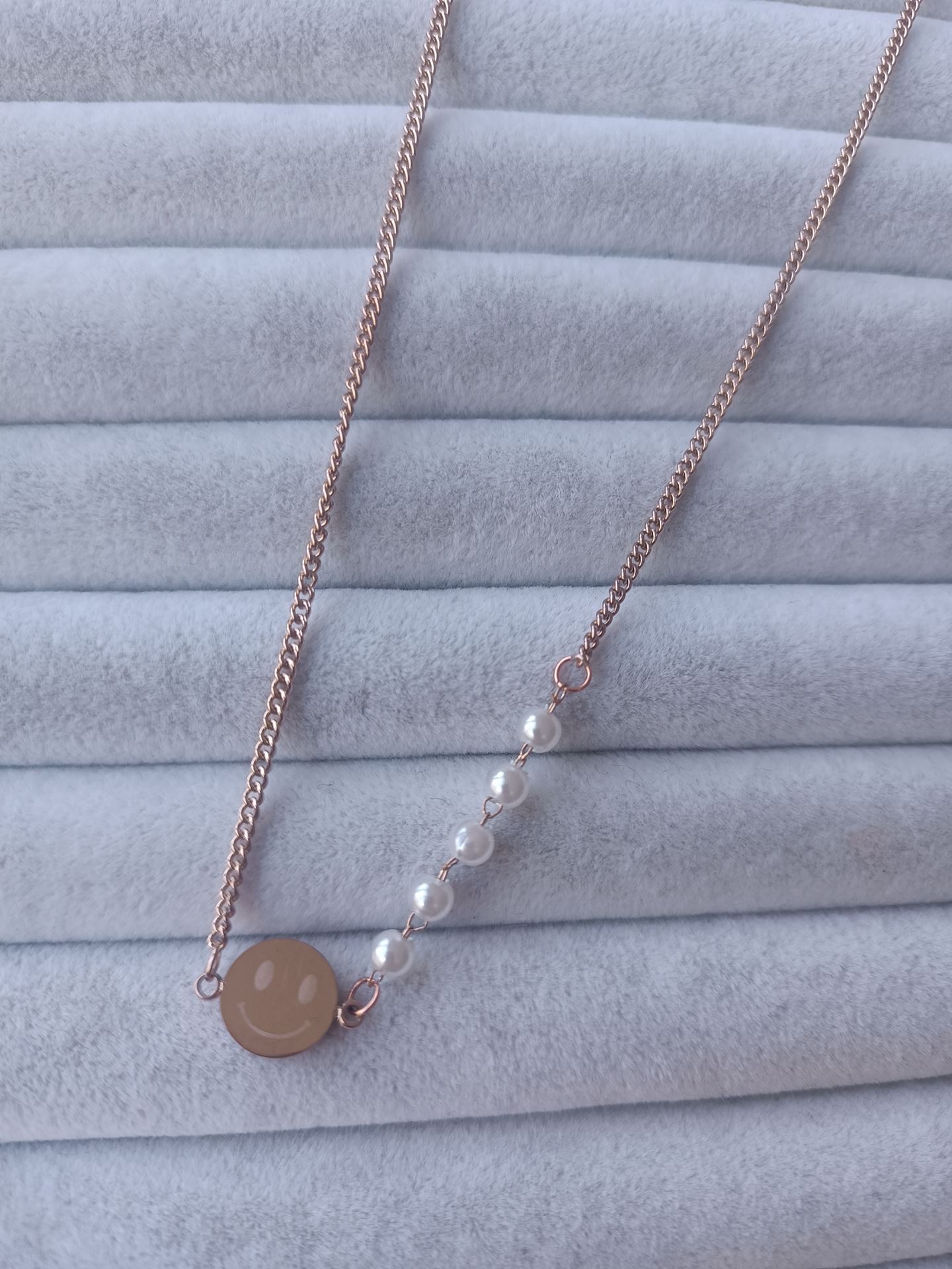 ÇELİK KOLYE ROSE RENK