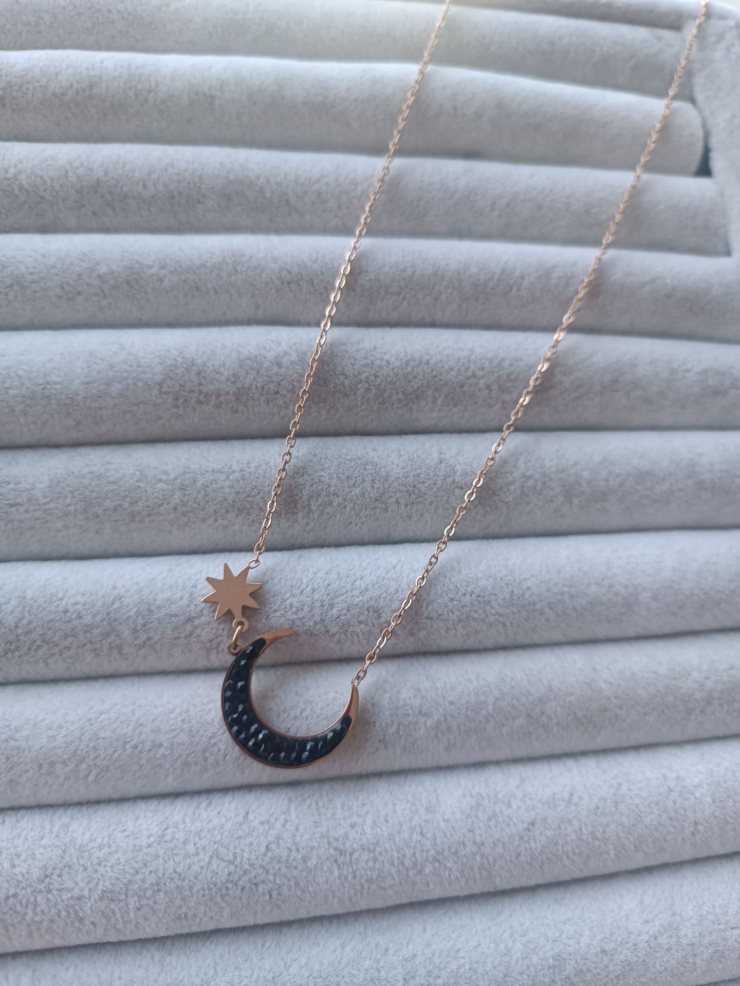 ÇELİK KOLYE ROSE RENK