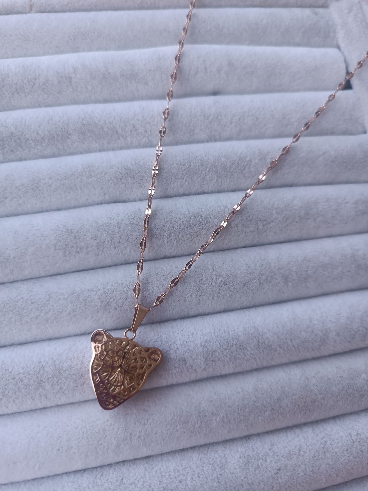 ÇELİK KOLYE ROSE RENK