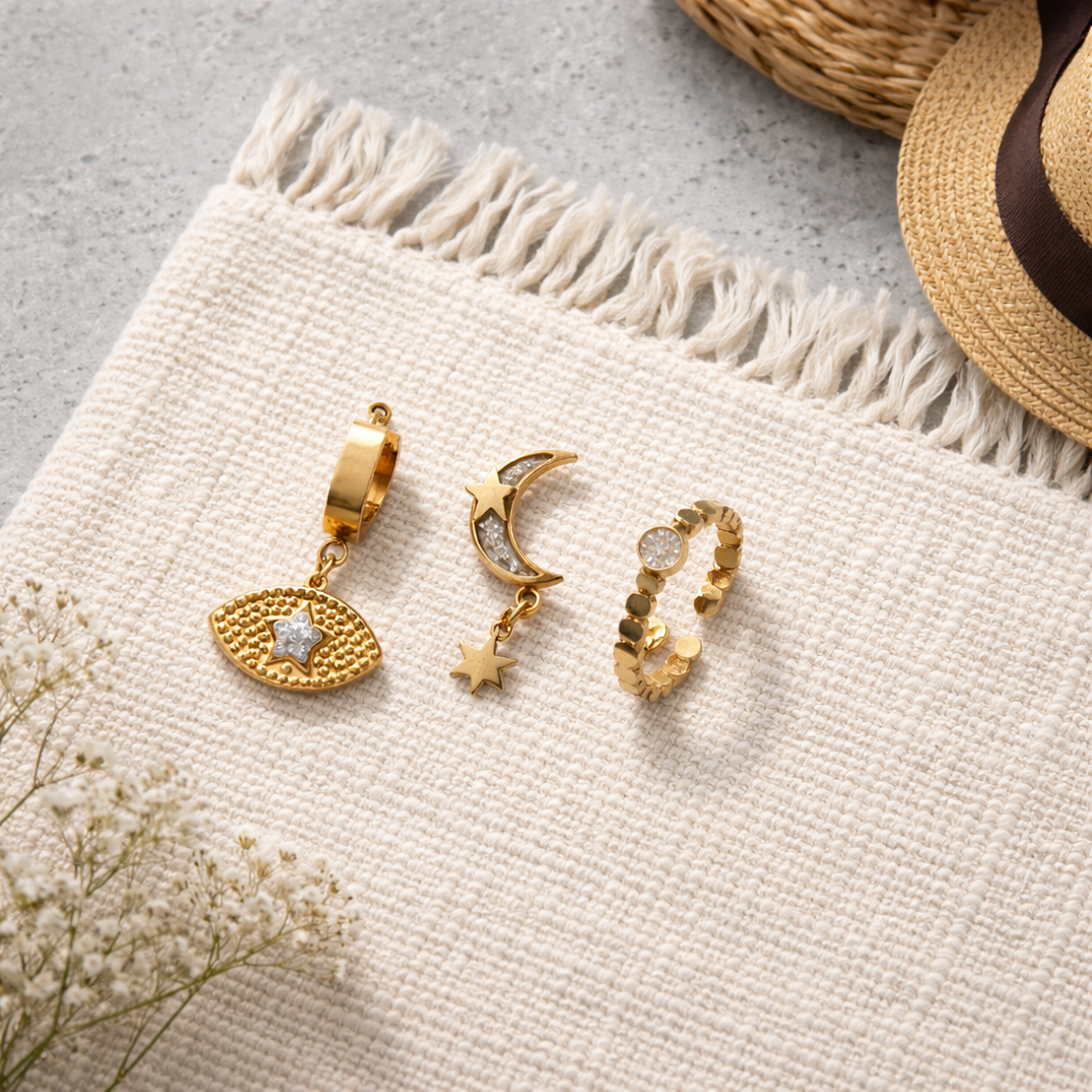 ÇELİK KÜPE 3 LÜ SET