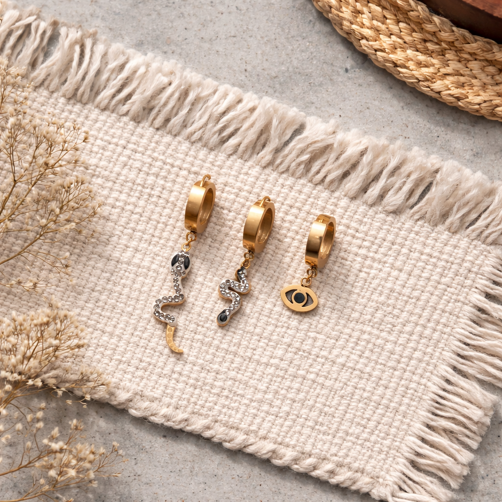 ÇELİK KÜPE 3 LÜ SET