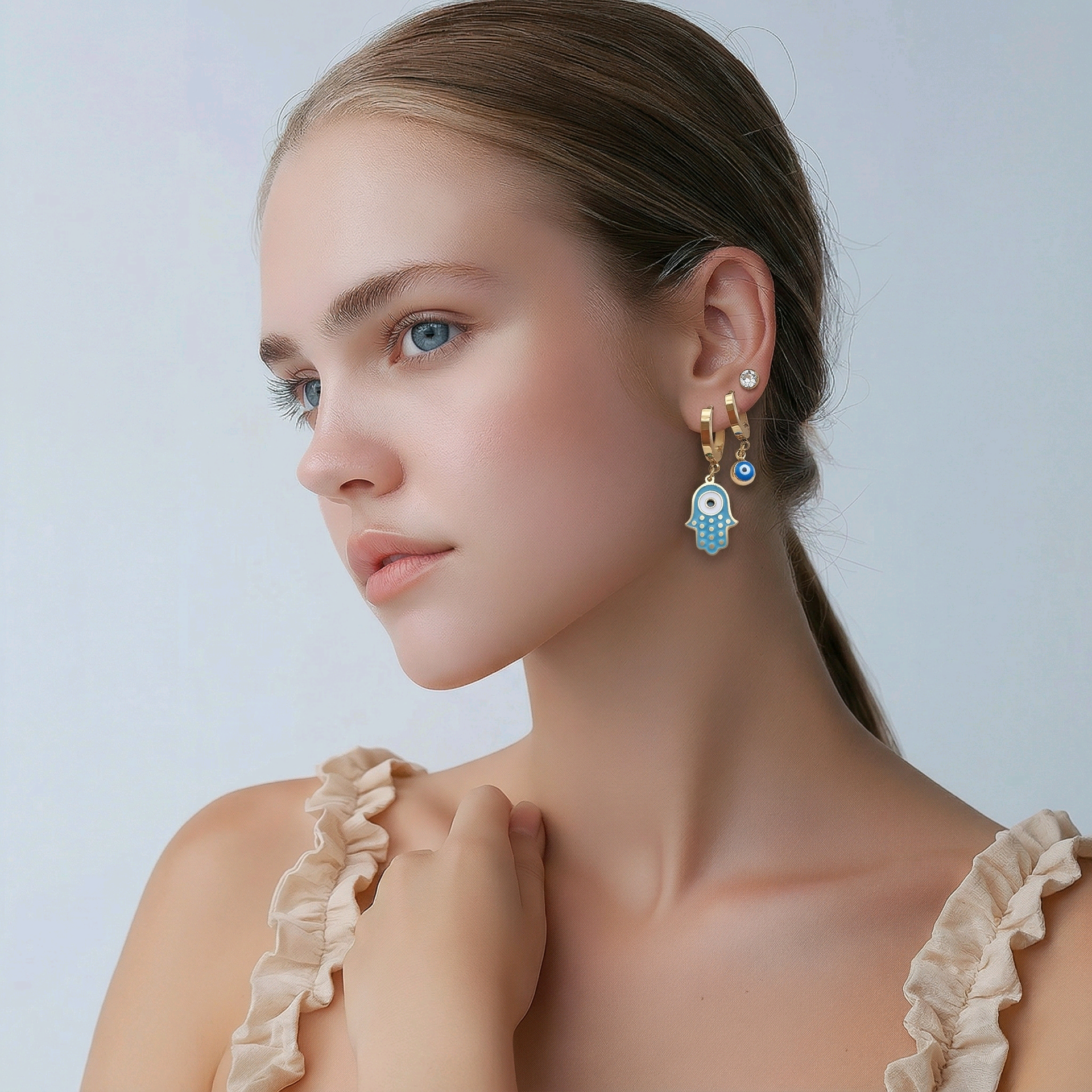 ÇELİK KÜPE 3 LÜ SET