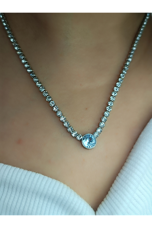 Çelik Kolye 45 Cm Gümüş