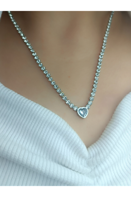 Çelik Kolye 45 Cm Gümüş