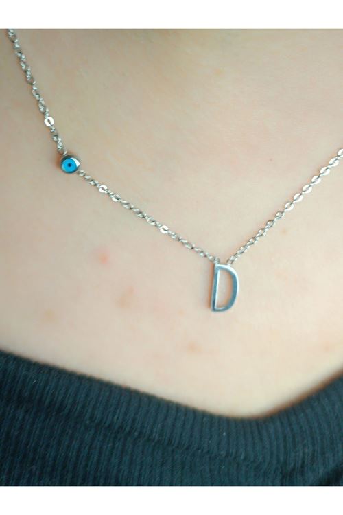 Ithal Vip Çelik Staınless Steel 316 L Çelik D Harf Kolye