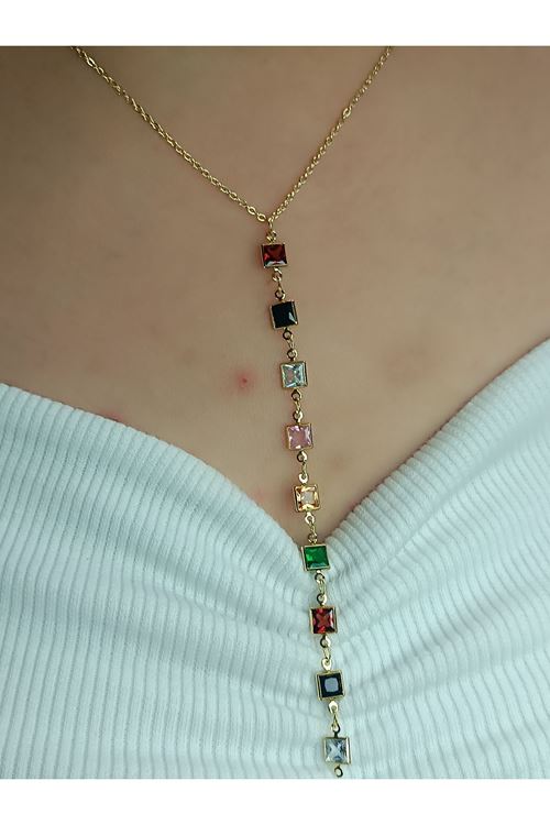 Çelik Kolye Y Model Kolye