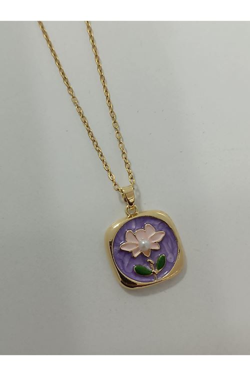 Çelik 45 Cm Mineli Kolye