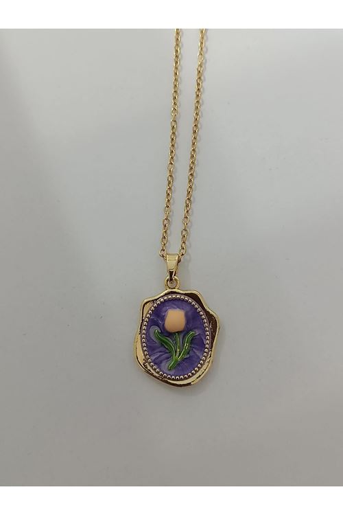 Çelik 45 Cm Mineli Kolye