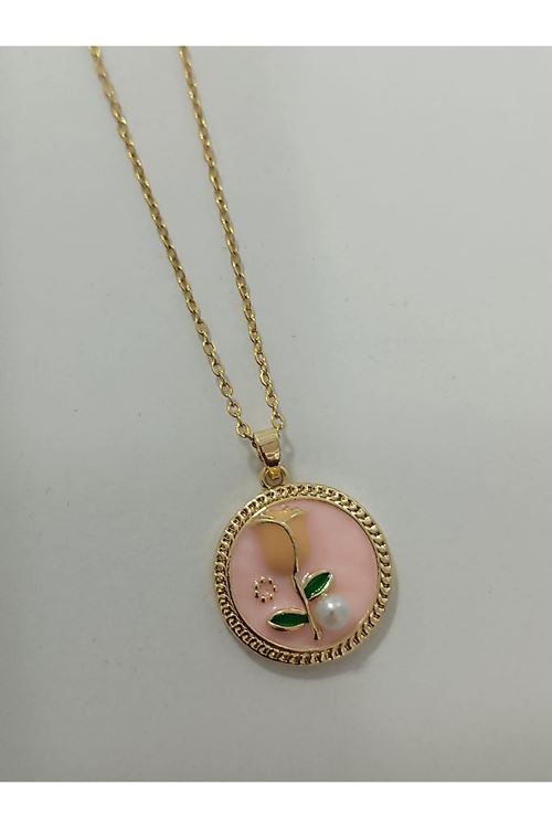 Çelik 45 Cm Mineli Kolye