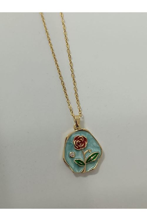 Çelik 45 Cm Mineli Kolye