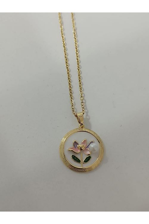 Çelik 45 Cm Mineli Kolye