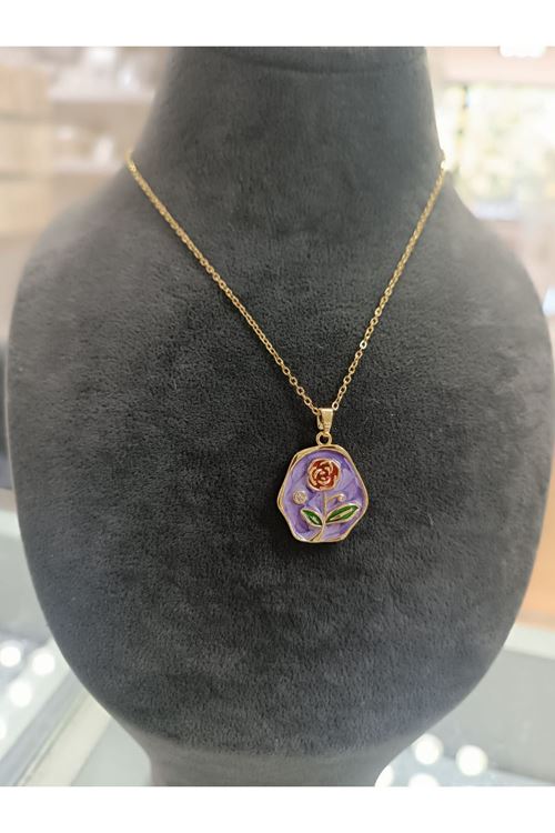 Çelik 45 Cm Mineli Kolye