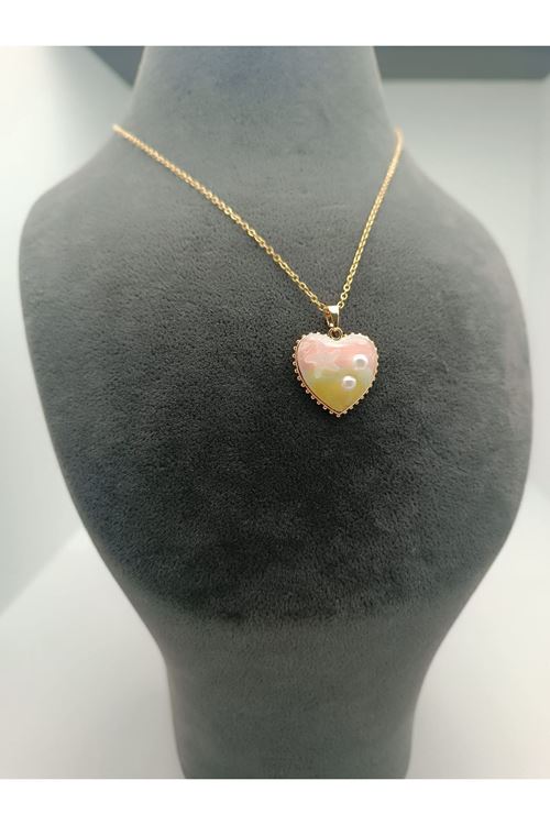 Çelik 45 Cm Mineli Kolye