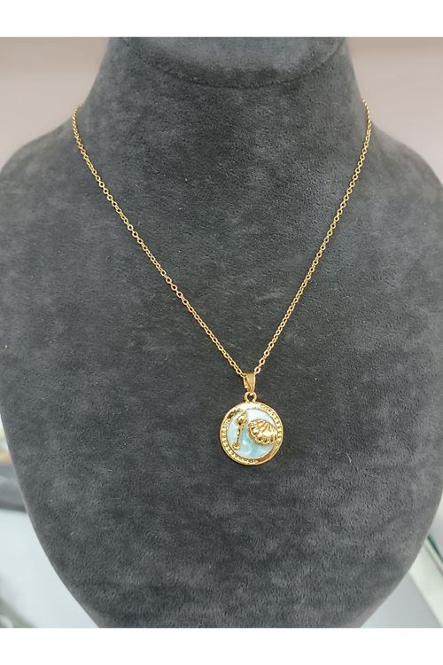 Çelik 45 Cm Mineli Kolye