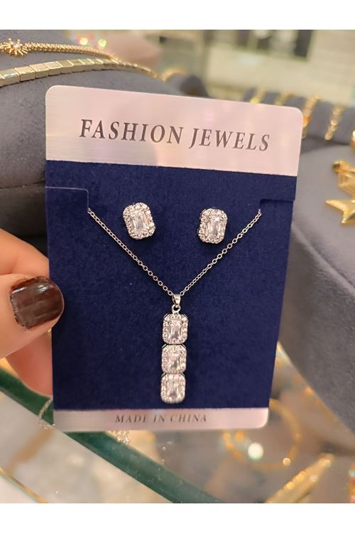 Vip Model Kolye Küpe Set