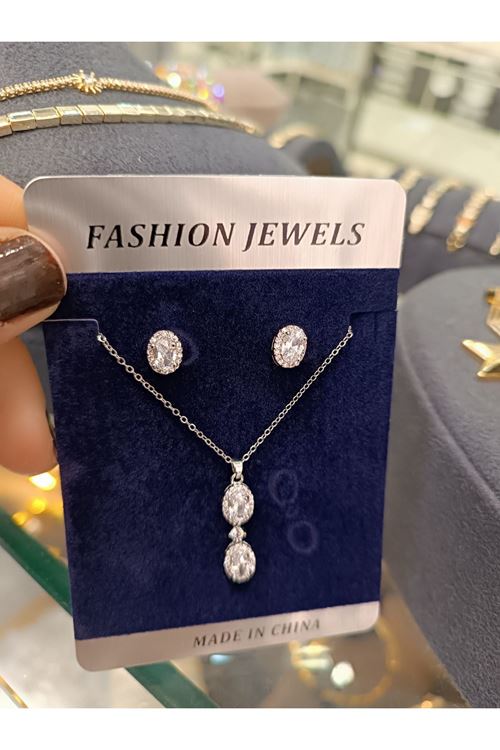 Vip Model Kolye Küpe Set