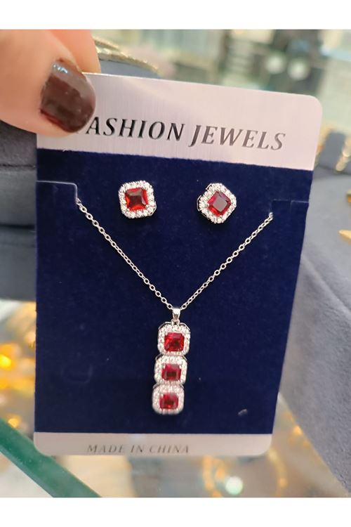 Vip Model Kolye Küpe Set