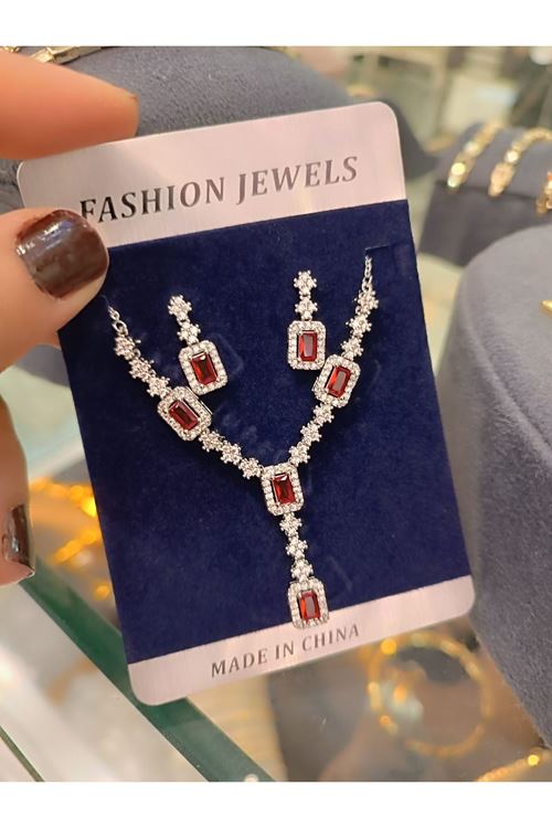 Vip Model Kolye Küpe Set