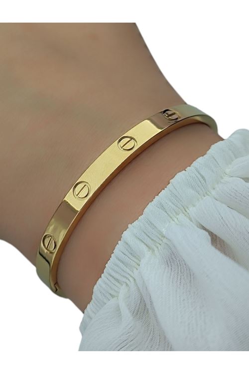 Kalın Taşsız Cartier Kelepçe Bileklik