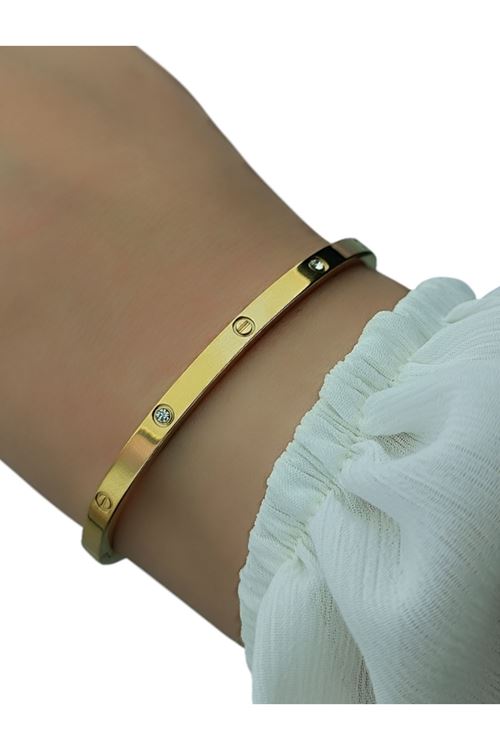 İnce Kalınlık Taşlı Cartier Kelepçe Bileklik