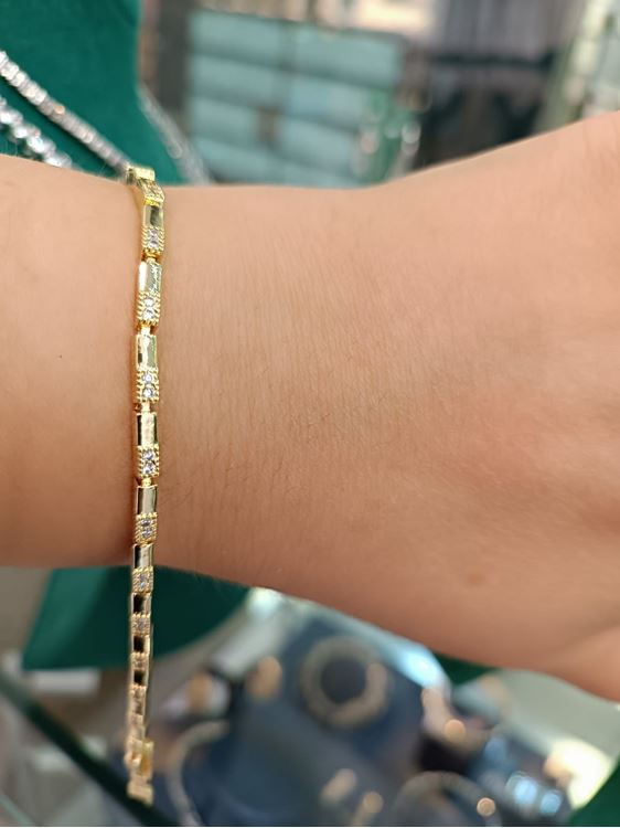 Vip Model 14 K Altın Kaplama Bileklik