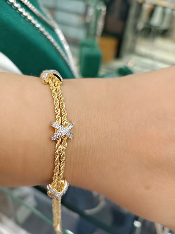 Vip Model 14 K Altın Kaplama Bileklik