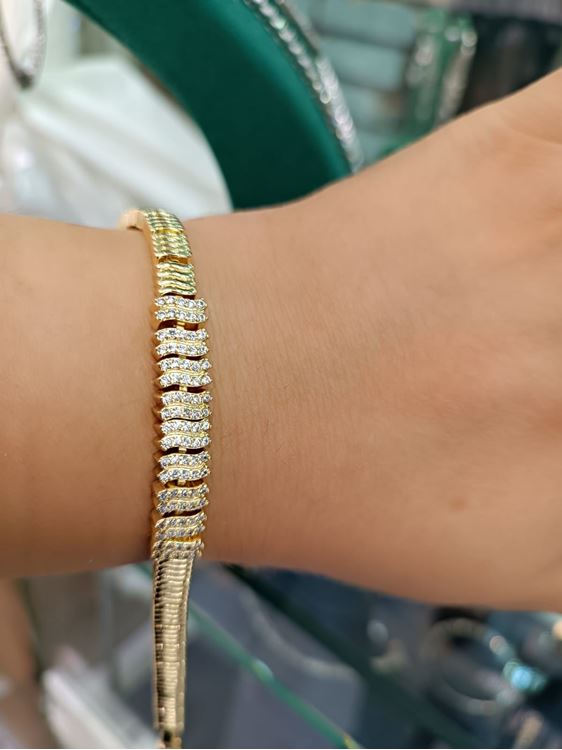 Vip Model 14 K Altın Kaplama Bileklik