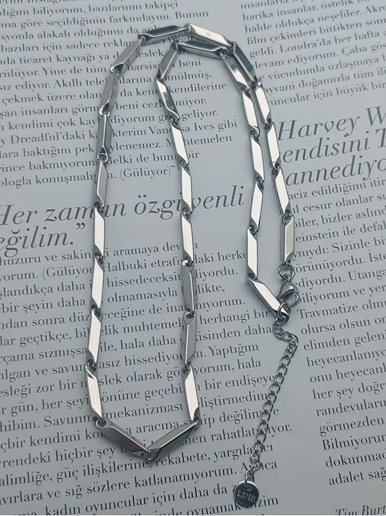 ÇELİK DİLİMLİ KOLYE 