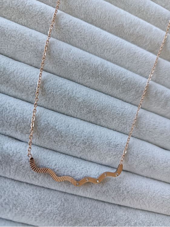 ÇELİK KOLYE ROSE RENK