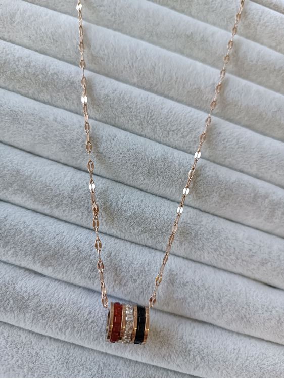 ÇELİK KOLYE ROSE RENK